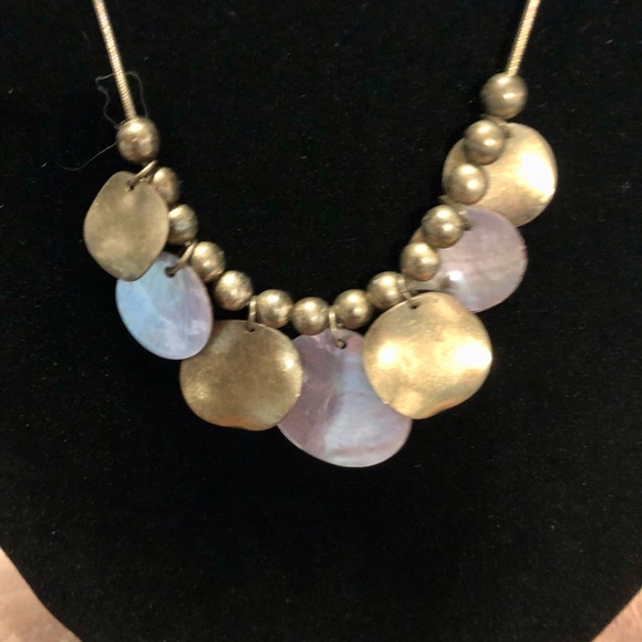 Purple & Gold Iridescent Earrings & Necklace Set - Picture 4 of 16